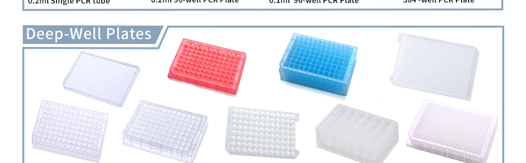 GEB 8-Strip Caps Fit 0.2ml PCR Tubes 8 Caps/Strip Clear Flat Disposable PP Natural Transparent Consumables Lab Supply Labware Bio Medical Manufacturer
