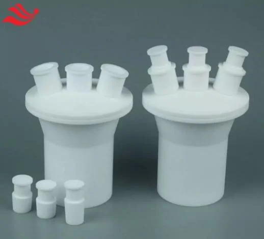 Smooth Surface, PTFE Three-Neck Flat Bottom Flask for Icp-Ms Experimental Analysis
