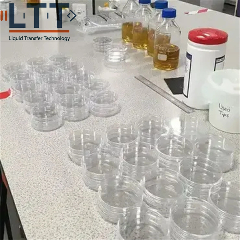 Laboratory 60 75 90 100 120mm Glass Bacterium Cell Culture Petri Dish with Lid Laboratory or School Use PTFE Petri Dish White Color Petri Plate