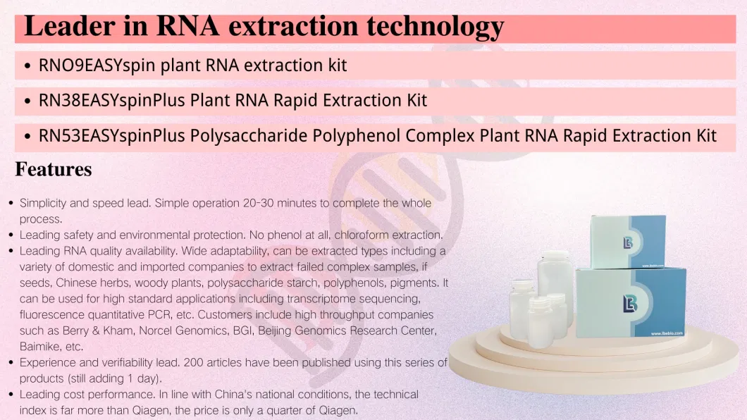 Rn09-Easyspin Plant Rna Rapid Extraction Kit Ivd Test Equipment