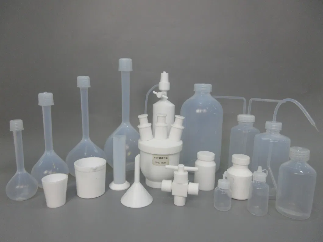 PTFE Plastic Reaction Bottle with Lid Sealed Sample Bottle Cleaning Tank