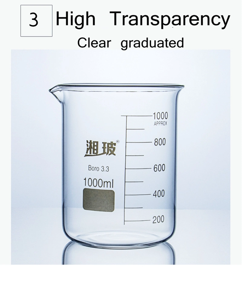 High Temperature Resist Graduated Glass Beaker 50 Ml 100 Ml 250 Ml 400 Ml