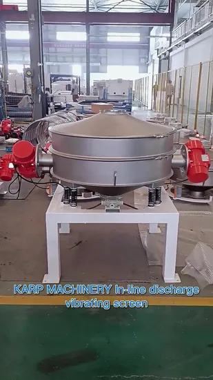 PTFE Coating Inline Vibrating Screen Discharge Vibration Sieve for Lithium Industry 