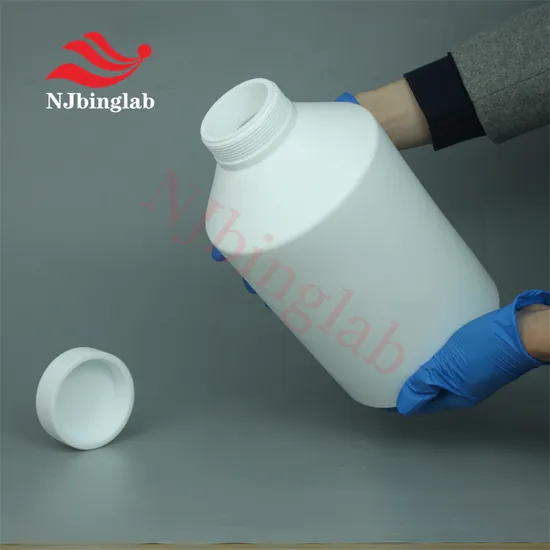PTFE Wide Mouth Reagent Bottle, 3000ml with Screw Cap, Sampling Vessel 