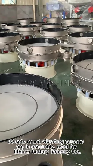 PTFE Coating Round Vibrating Screen Electronic Material Vibration Sieve Machine for Lithium Battery Industry 