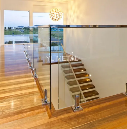 Minimalist Spigot, Glass Railing, Frameless Balcony Deck Assembly 