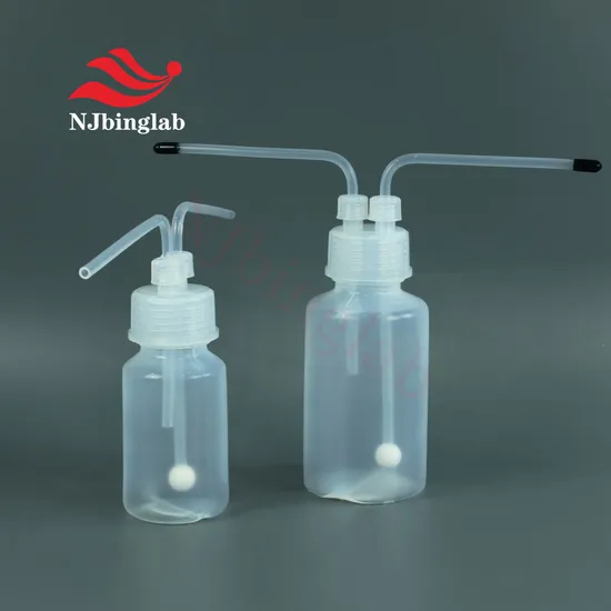 Njbinglab New 250ml PFA Gas Washing Bottle with PTFE Frit 1/4 Tubing 